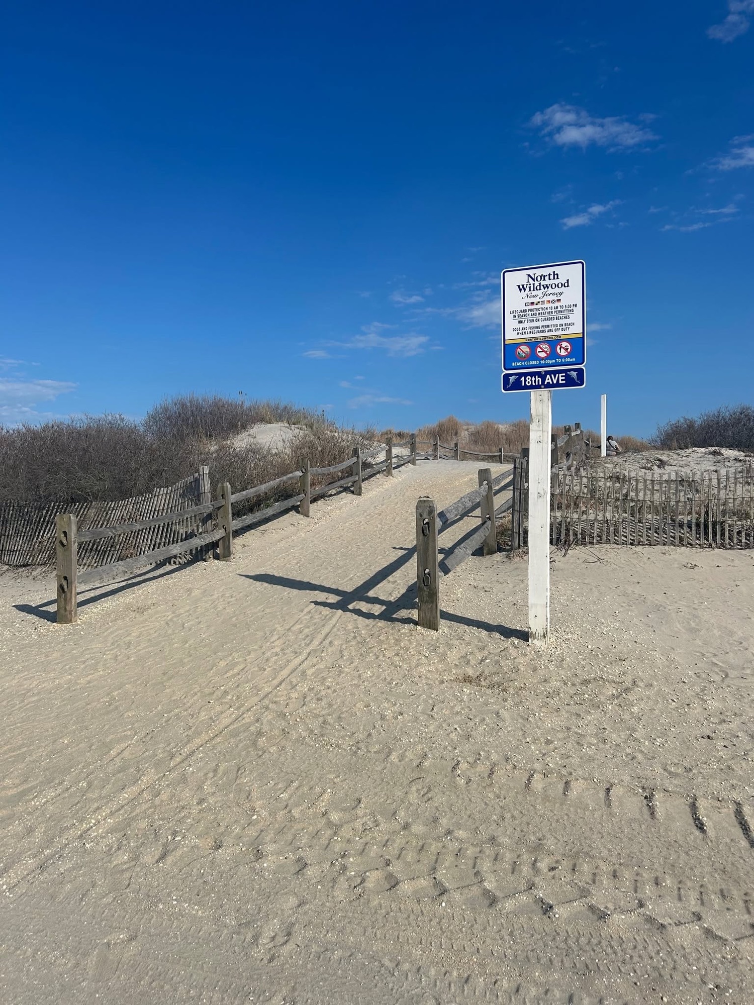 Beach entrance at 18th Avenue, North Wildwood