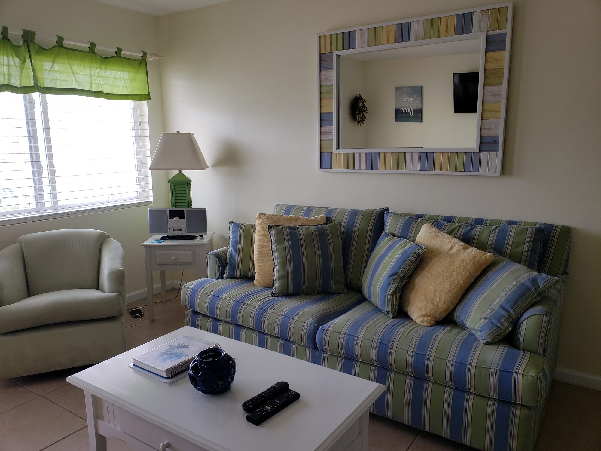 Two bedroom suite living area
